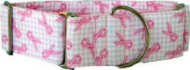 Fancy Collar: MB206-1.5 Breast Cancer Ribbon - Click For Enlargement