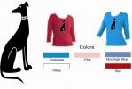 GW: R-15 Collar Dog Ladies 3/4 & Long Sleeve Dress T-Shirt - Click For Enlargement