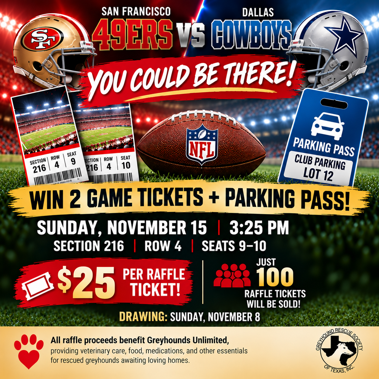 Cowboy Football Ticket Raffle - Image 1